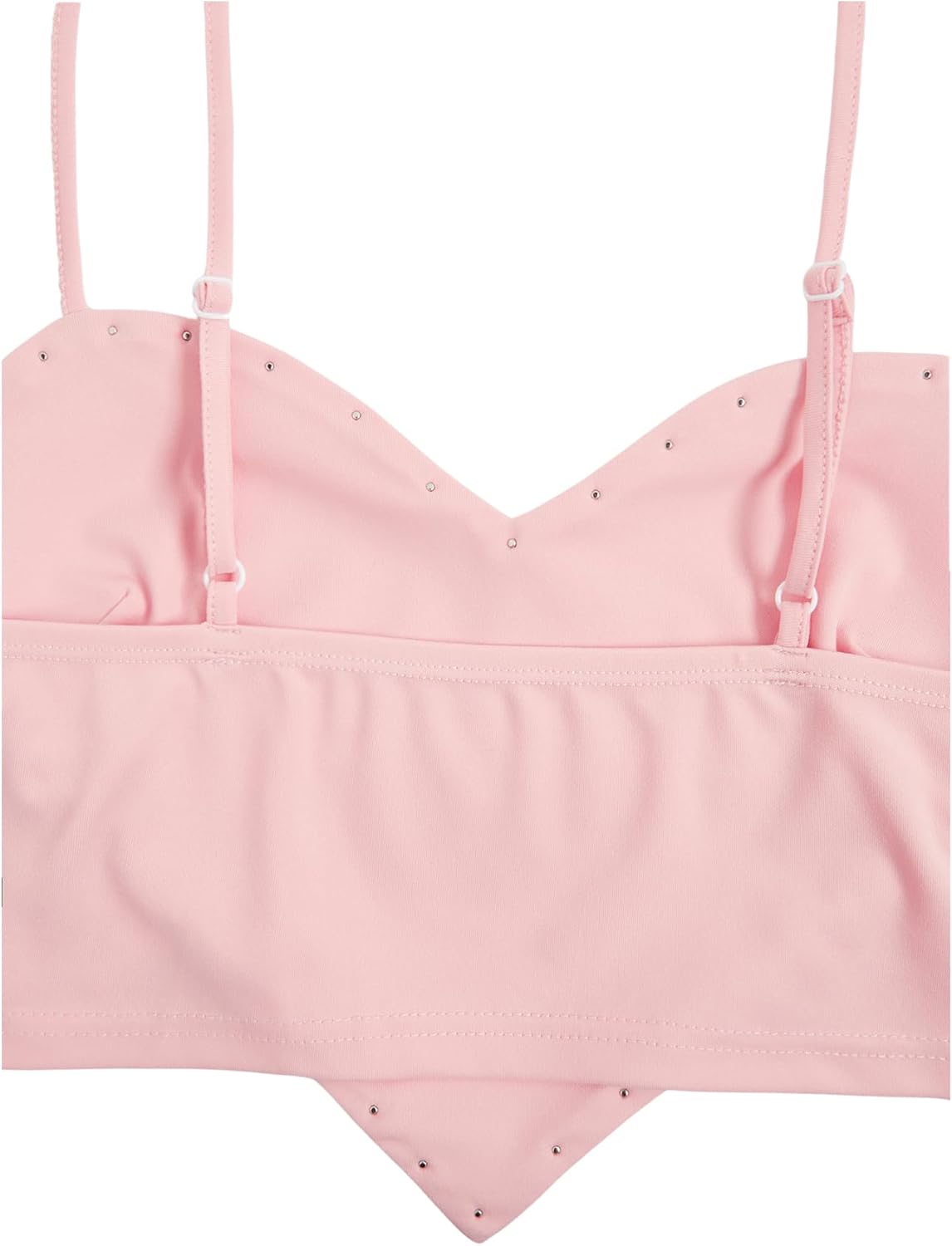 WDIRARA Women's Cami Heart Pearl Crop Top Sparkly Outfits - Image 5