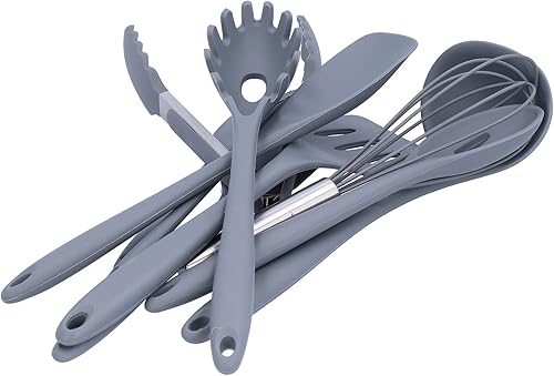 Miniatura 5 de Utensilios de cocina, juego de 10 piezas de utensilios de cocina de silicona utensilios de cocina antiadherente espátula cuchara batidor de huevos