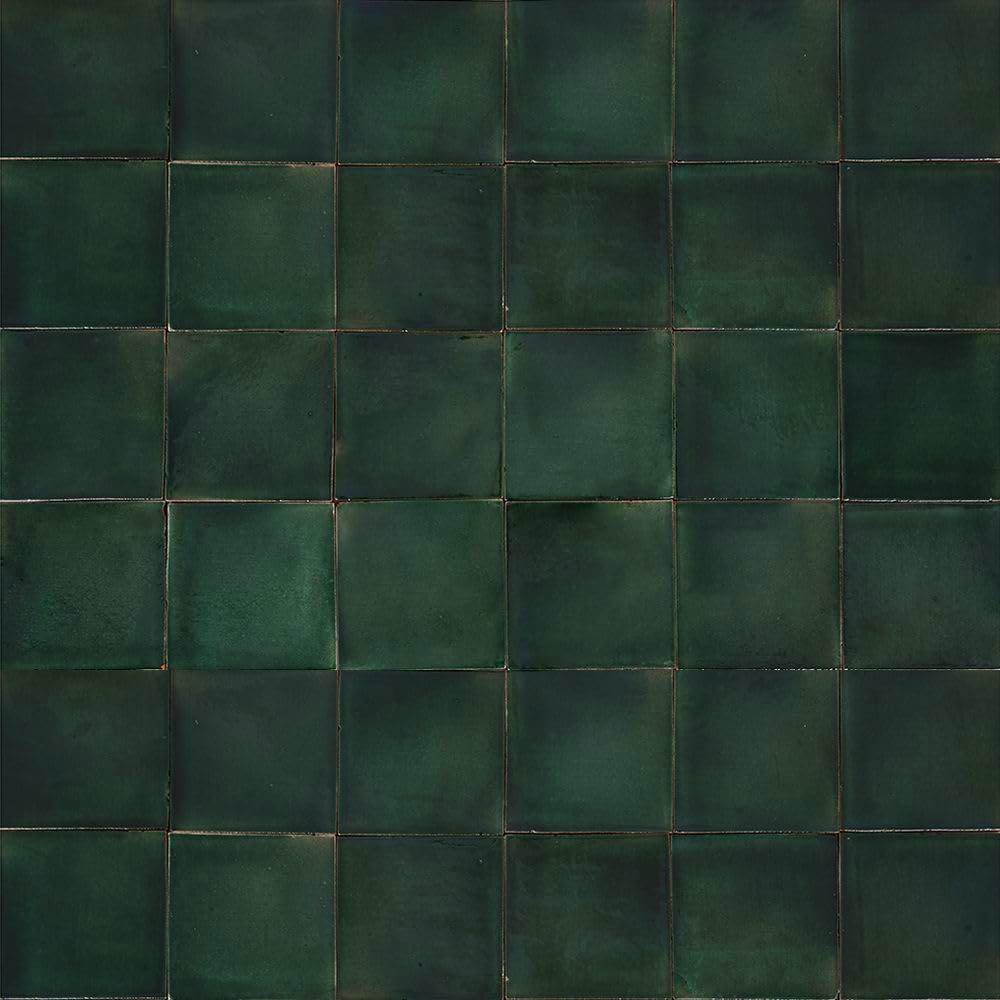 Cerames Piastrelle per mosaico verdi in tinta unita verde brillante – Messicano in ceramica mosaico, piastrelle verdi in Messico per cucina, bagno, doccia, mattonelle verdi confezione da 30