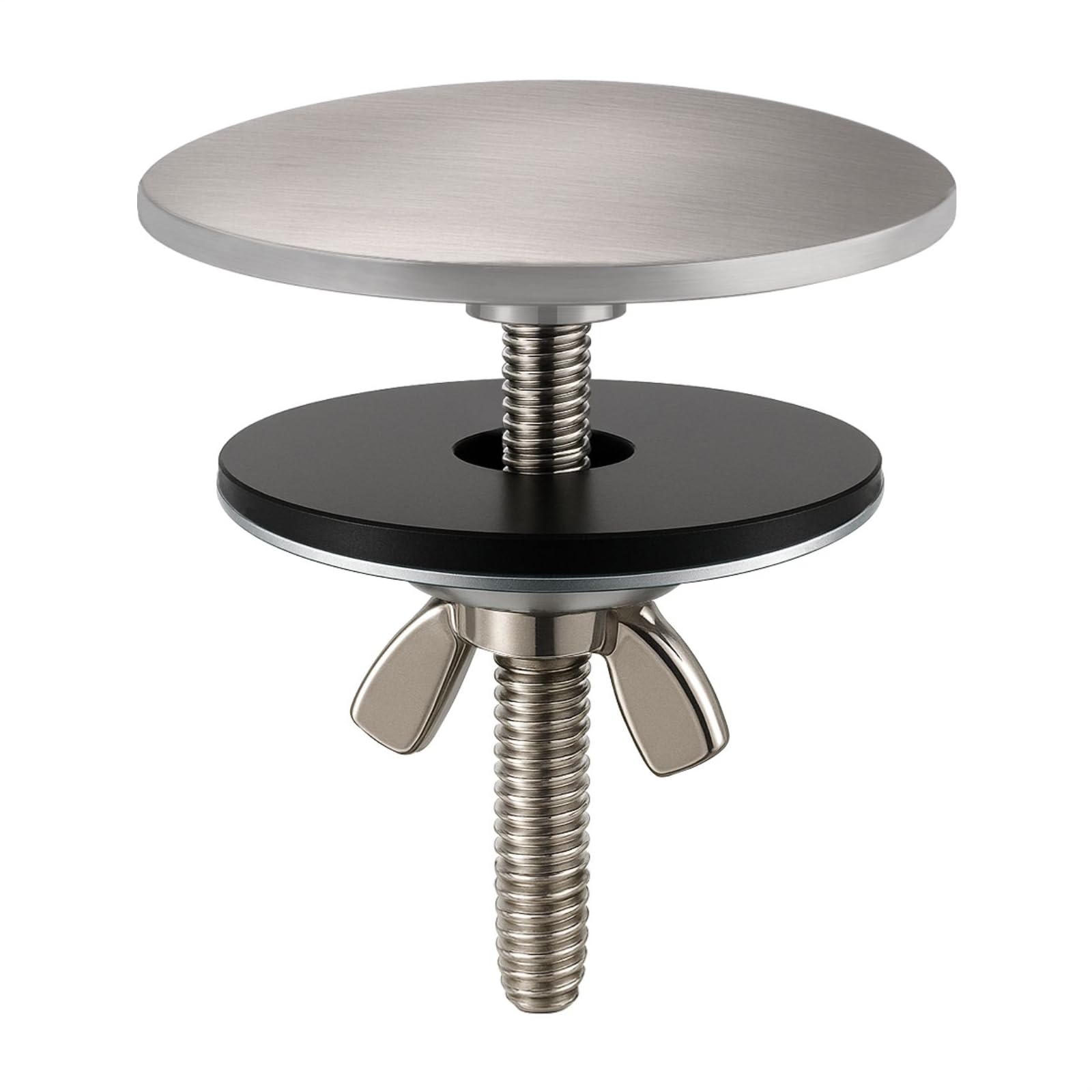 XNTONG 2 Inch Kitchen Sink Hole Cover, Solid Brass Faucet Hole Cover, Brushed Nickel Finish Tap Hole Plate Stopper Cover, Countertop Hole Cover for