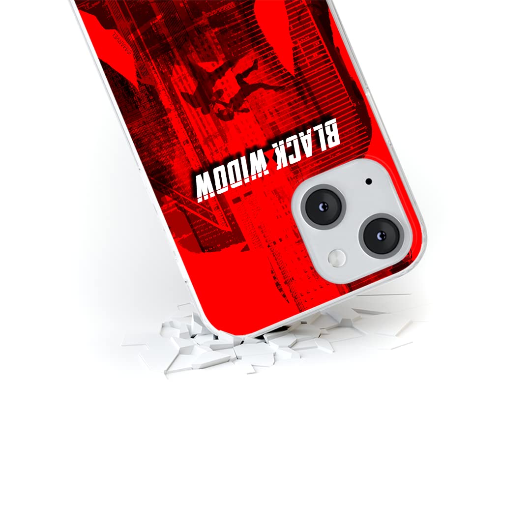 Ert Group custodia per cellulare per Iphone 13 originale e con licenza ufficiale Marvel, modello Black Widow 007 adattato in modo ottimale alla forma dello smartphone, custodia in TPU