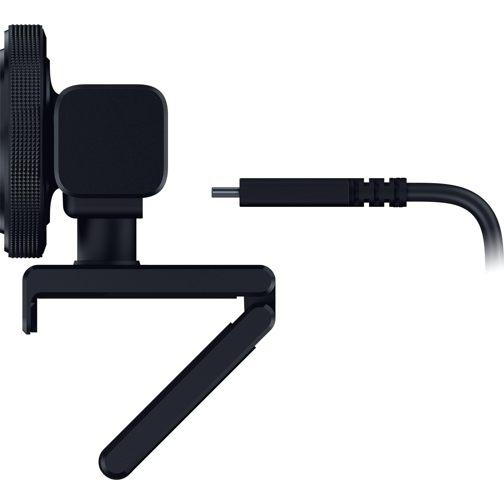 Razer Kiyo V2 - Webcam in streaming: 4K 30 fps, 1080p 60 fps – inquadratura automatica alimentato da IA – microfono integrato – obiettivo angolare ultra ampio – protezione della privacy – Funziona con