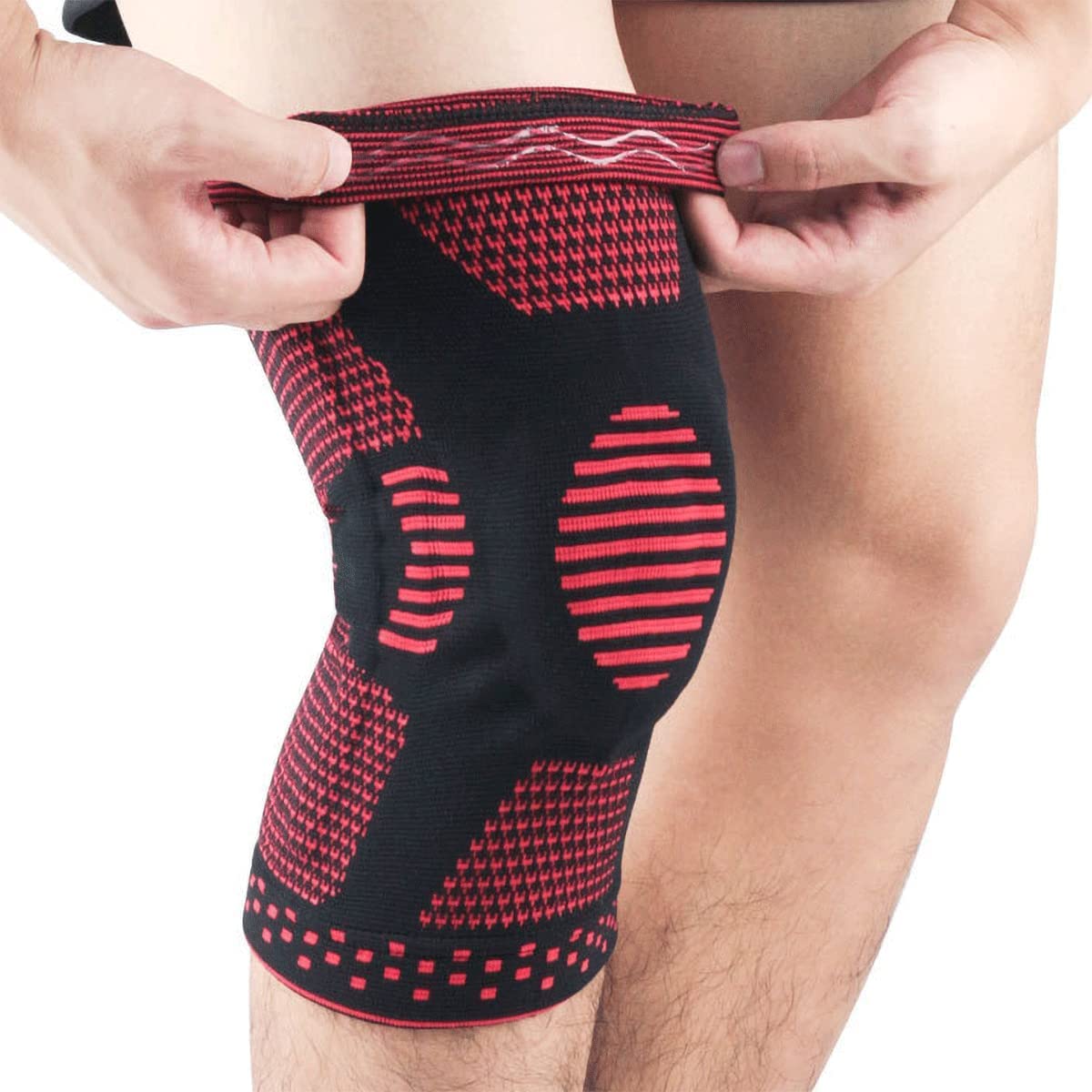 YXSH Rodillera, 2 PCS de Rodilleras Elástica, Transpirables, Antideslizantes y Cómodas,Muy Indicado para Menisco y Ligamento,Baloncesto Voleibol Running ​Deportivas, Knee Support-L