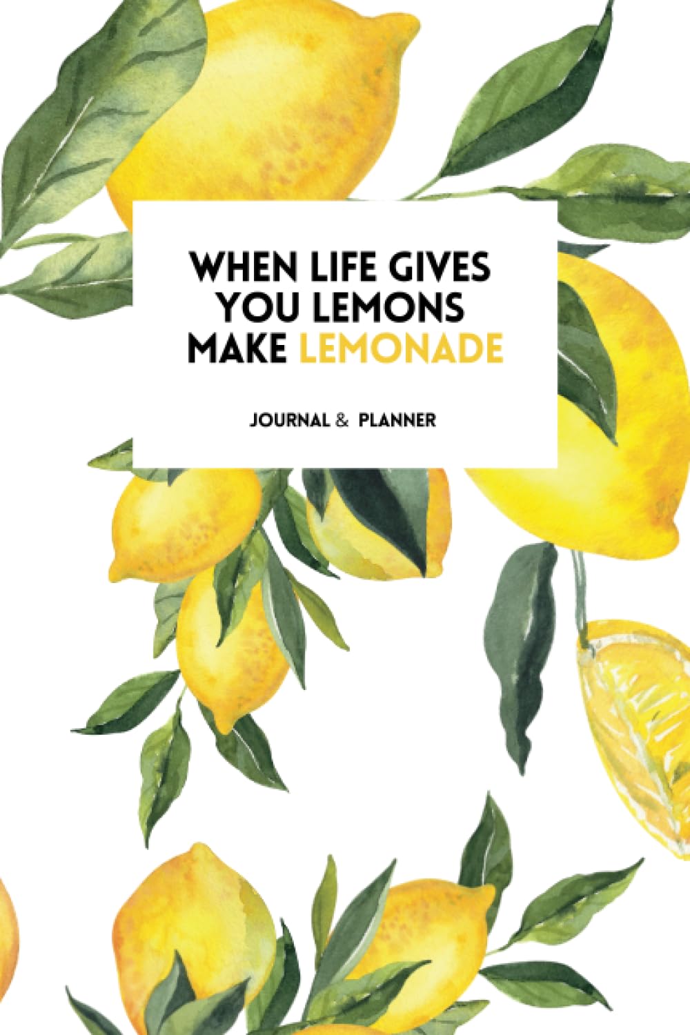 Lemon Notebook: Blank Lemon Themed Journal and Monthly Planner, 120 pages, Ideal fot Motivation, Students, Creative Minds, Woman, Self-development, Italy Lovers
