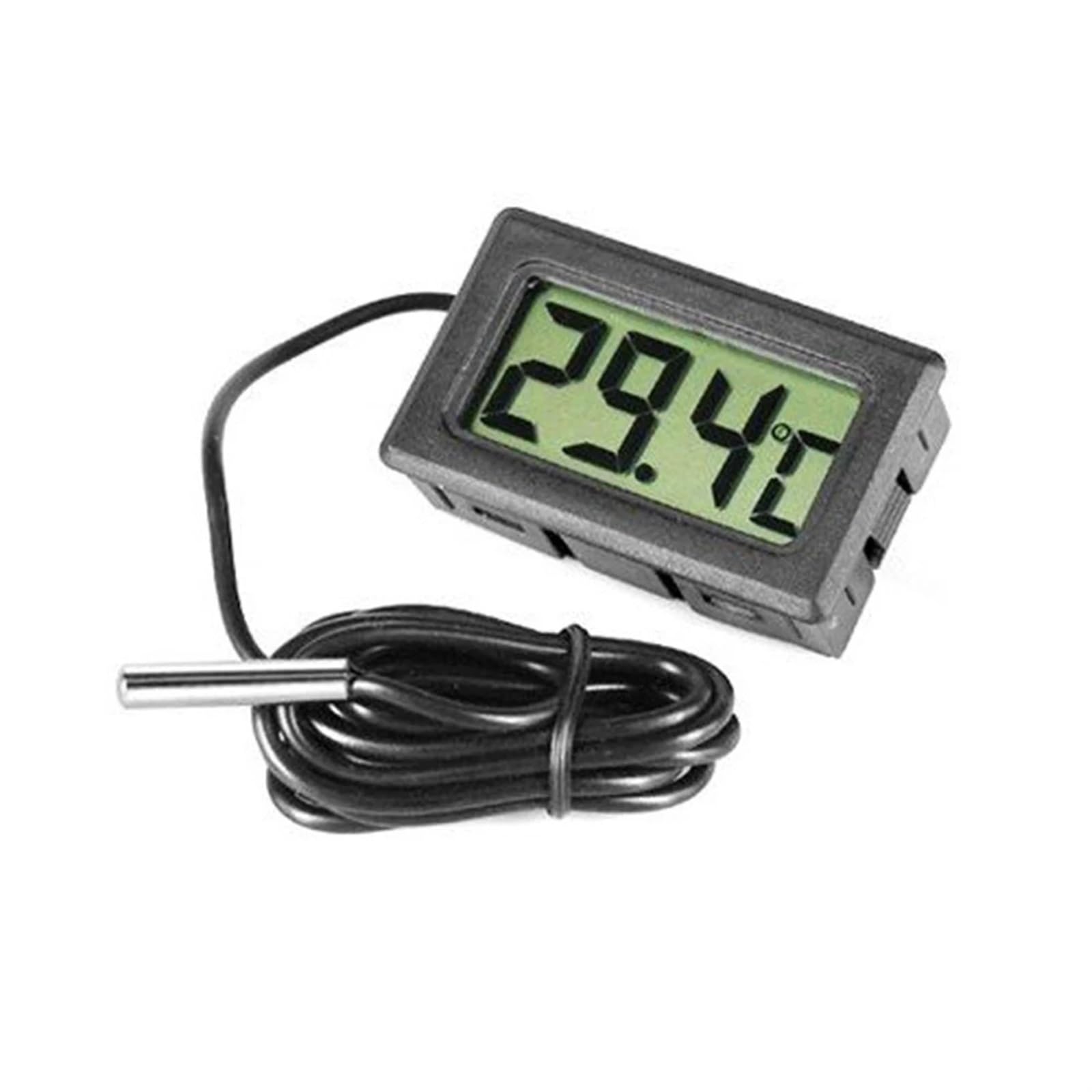10 Uds Mini termómetro Digital de temperatura for frigoríficos congeladores enfriadores de acuario Mini sonda de 1M negro