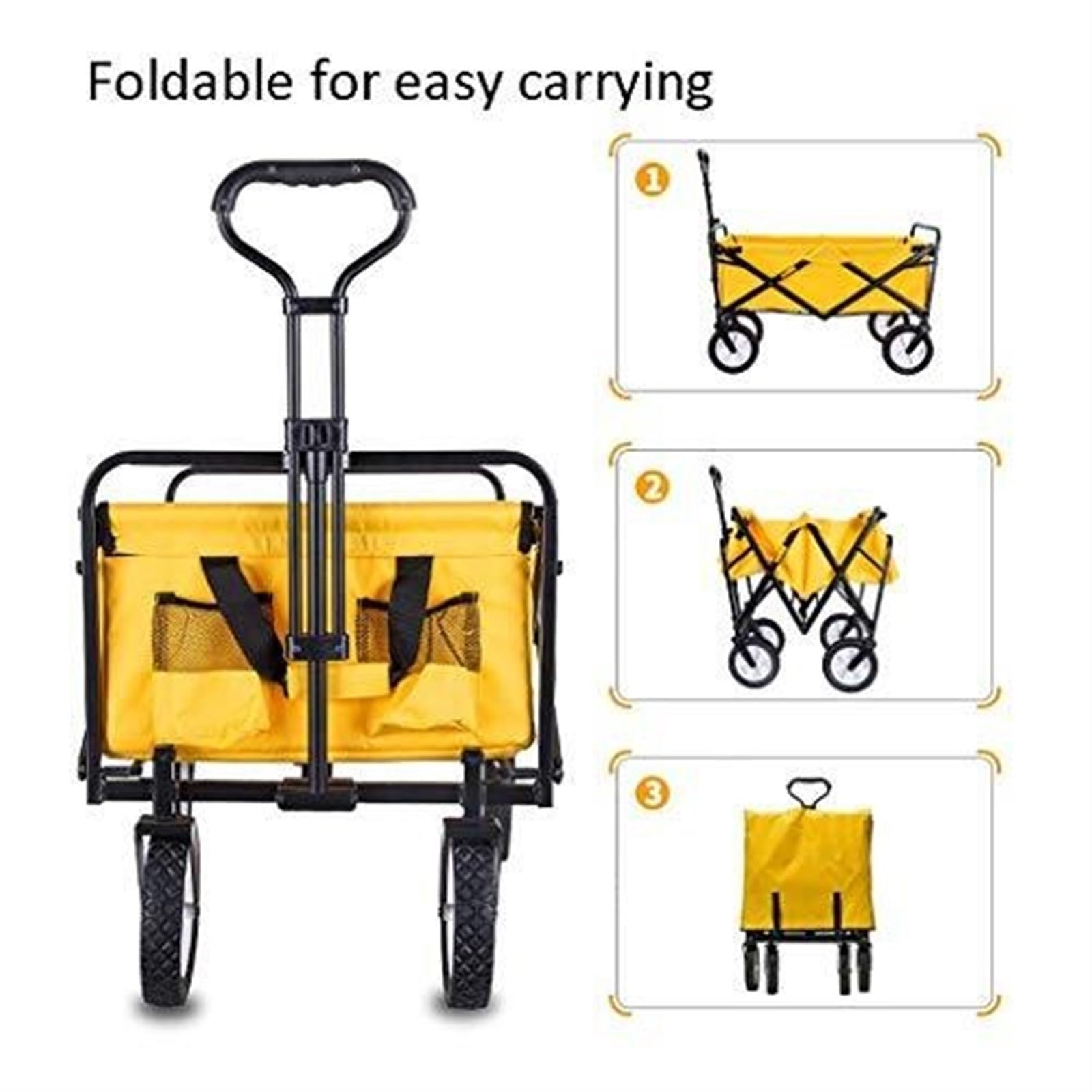 Giardino Carrello da Giardino Pieghevole, per Impieghi Gravosi, Multifunzionale per La Spesa Carrello