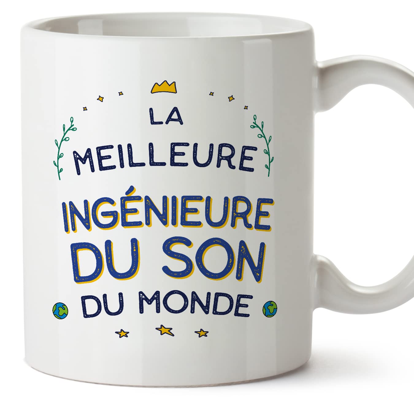 MUGFFINS Sound Engineer Woman Mug - in French - Meilleur du Monde - Funny Gift for Colleagues - Ceramic 11oz Mug — image 1