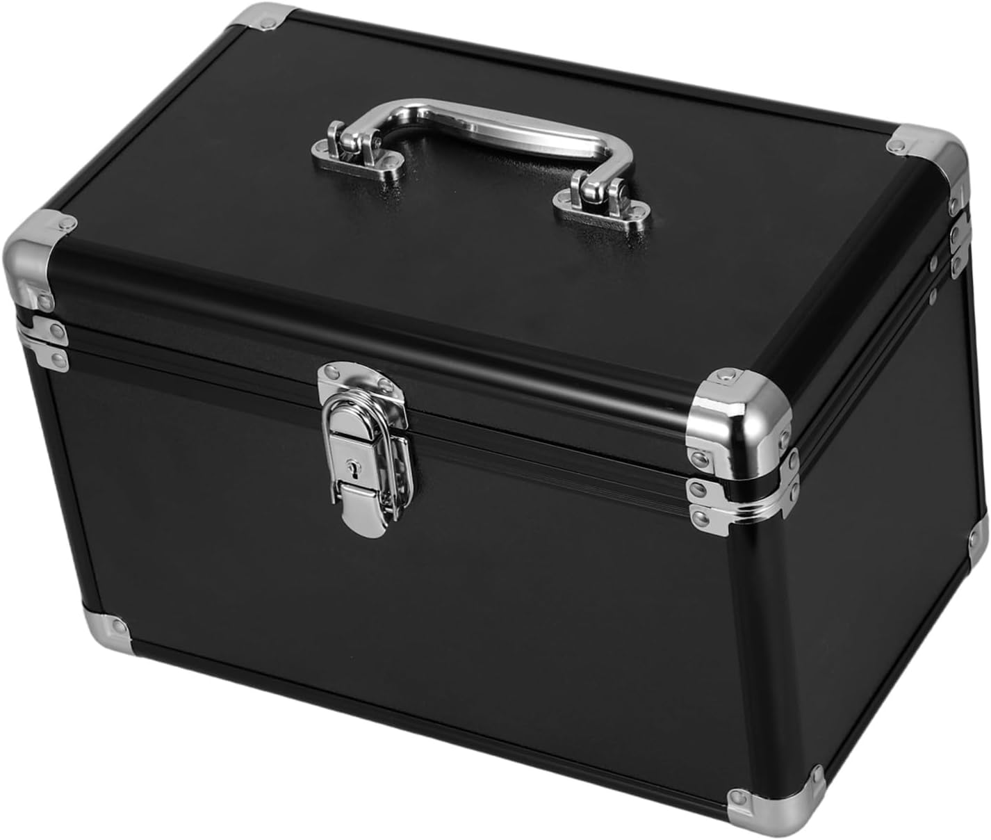 Portable Aluminum Alloy Tool Box Featuring Lock and Lightweight Storage Case for Equipment and Instruments for Home Workshop and Use