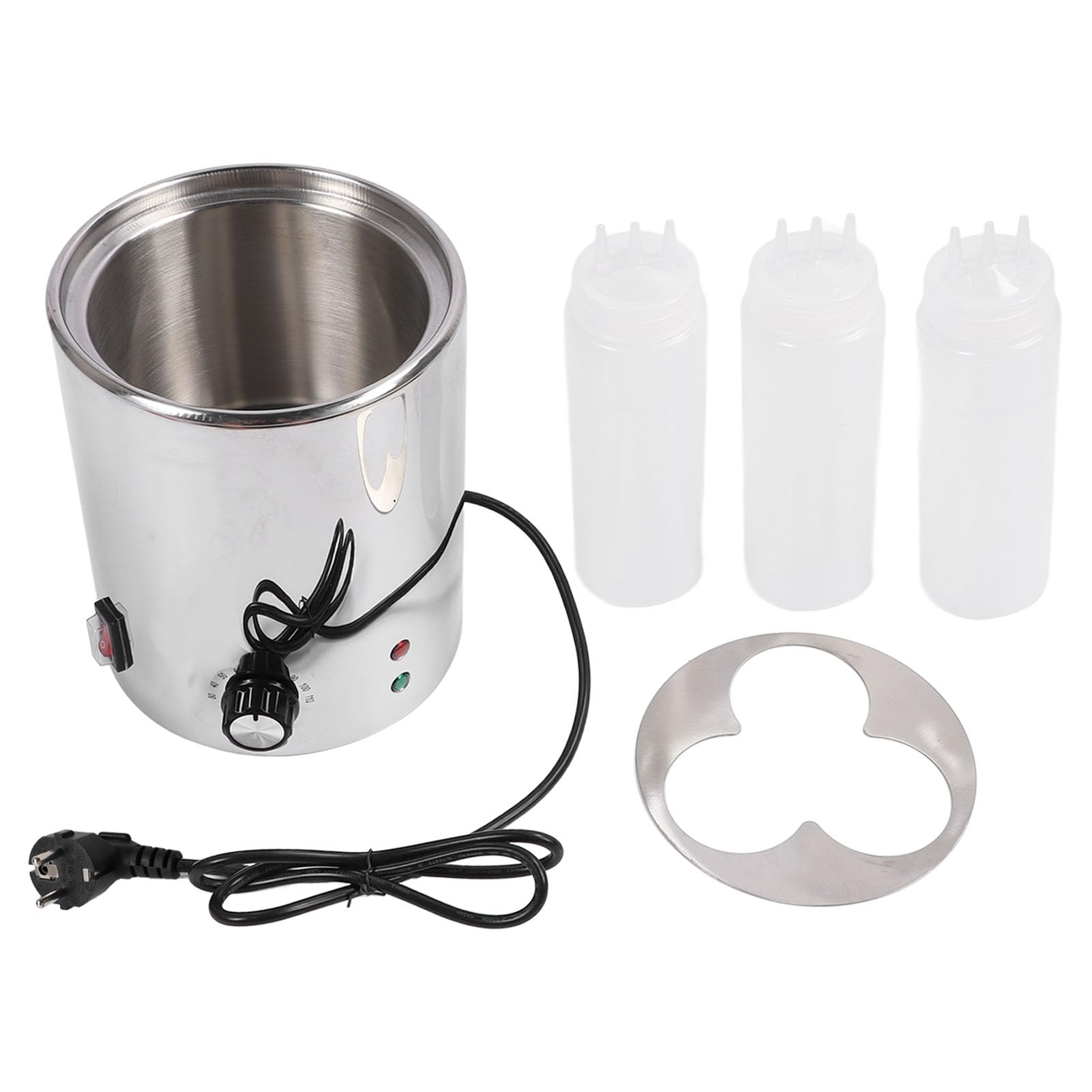 Calentador de Eléctrico, Dispensador de Queso Eléctrico, Encimera de Acero Inoxidable, Calentador de Mantequilla de Caramelo de Chocolate Nacho para (Enchufe UE 100 a 240V
