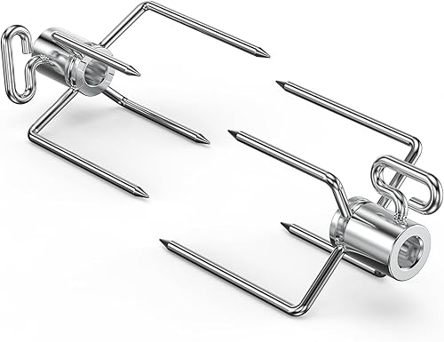 Miniatura 2 de Onlyfire 6002 Tenedores de carne asador (1 par) para parrillas, se adapta a varillas hexagonales de 1/2 pulgada y 3/8 pulgadas y 5/16 pulgadas