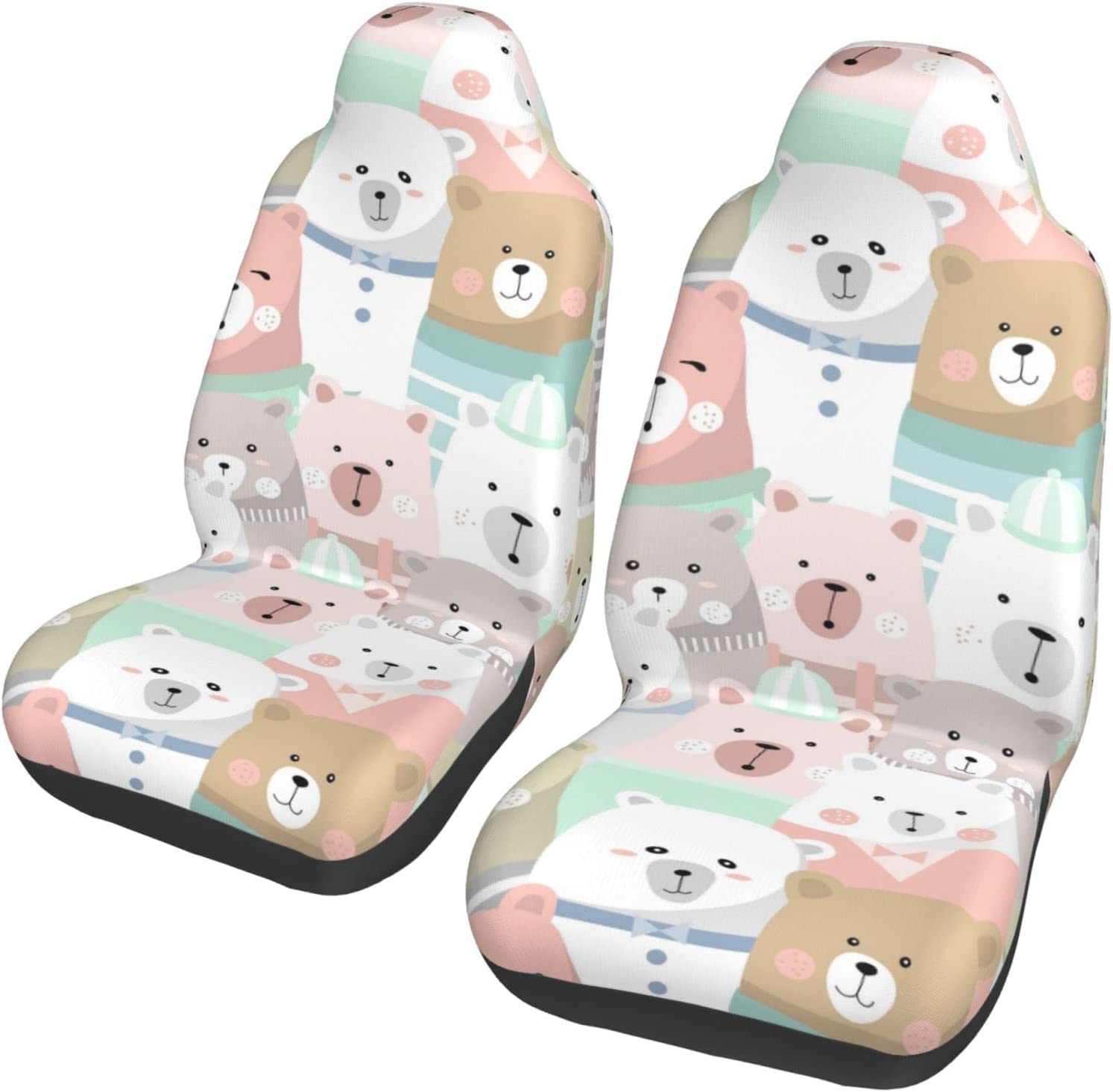 Amazon | カーシートカバー くま クマ 熊 かわいい ふわふわ 車用 