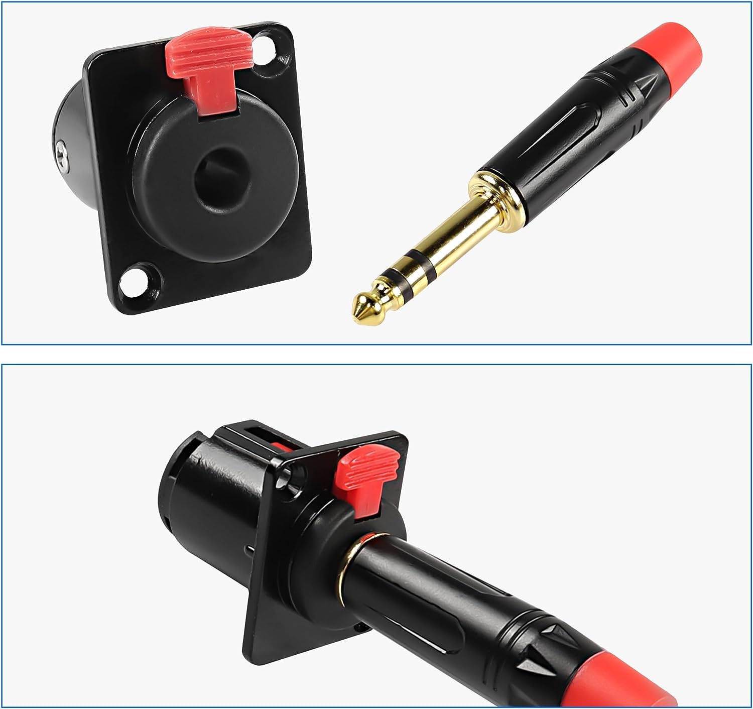 XMSJSIY 4 Prese DIN A 5 Pin Per Montaggio Su Pannello, Connettori Audio/video, Metallo E Plastica