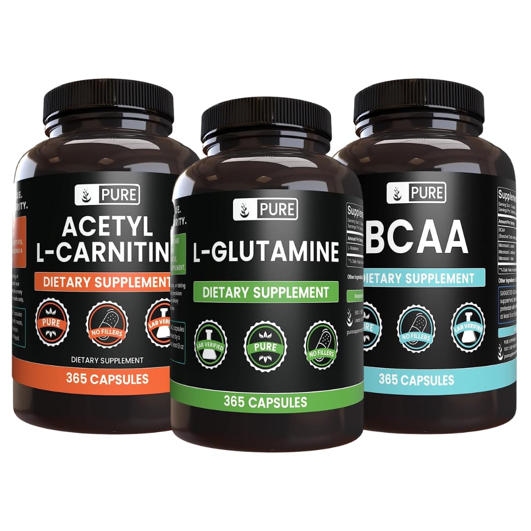 1up bcaa glutamine and l carnitine Amazon.com: Pure Original Ingredients Acetyl L-Carnitine, L-Glutamine, and  BCAA Capsule Bundle (365 Capsules Each), No Magnesium or Rice Fillers :  Health & Household