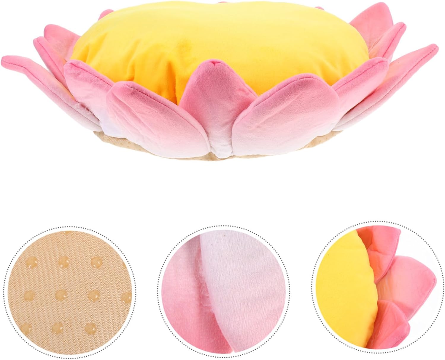 POPETPOP Plush Cat Sofa Bed Non Slip Pet Cushion for Cats and Dogs Cozy and Comfortable Rest Area Soft Supportive Design for Indoor Use