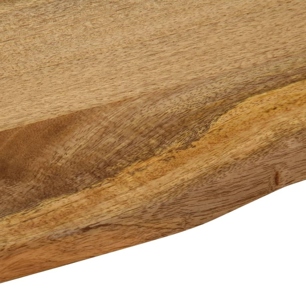 vidaXL Tischplatte, Holztischplatte mit Baumkante, Ersatztischplatte für Couchtisch Beistelltisch Esstisch, Holzplatte, Massivholz Mango