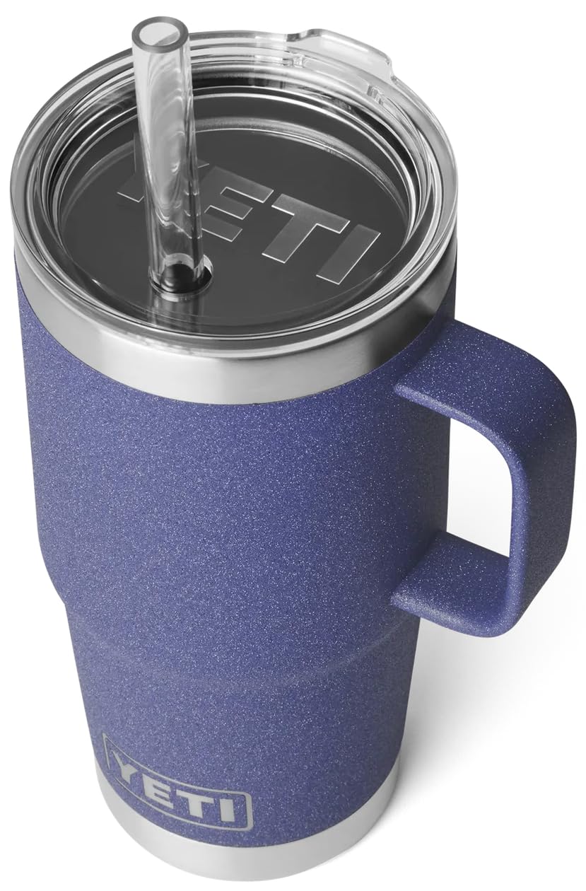 YETI Rambler Straw Mug, Stainless Steel Vacuum Insulated Mug with Straw Lid, Moon Dust, 25 oz (739 ml)