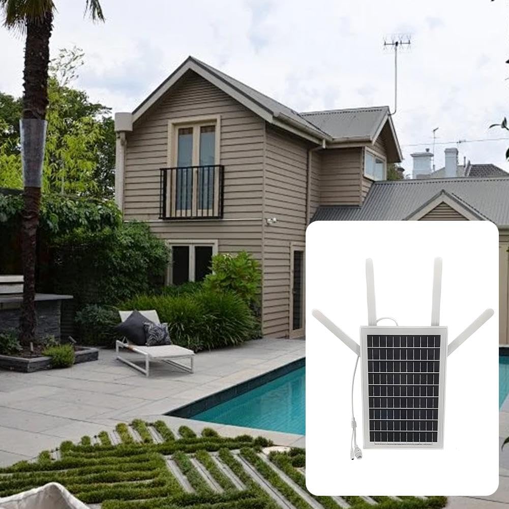 Routeur 4G LTE Solaire Extérieur - Panneau 15W, Batterie 20000mAh - Portée WiFi 50m - Pour Camping, Van, Bateau