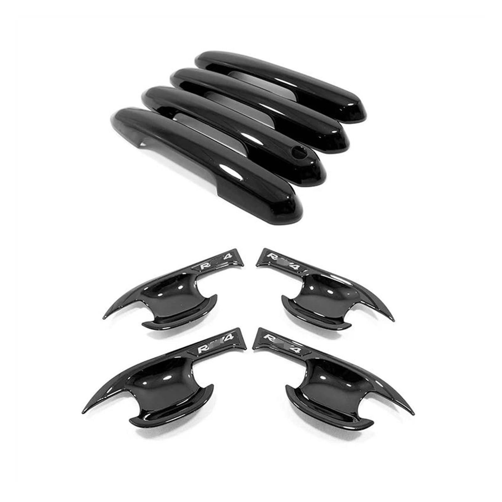 NOHEEU Car Styling Stickers for Toyota RAV4 XA50 2019-2022 Protective Cover Door Handle Outer Bowls Trim(Black 5)