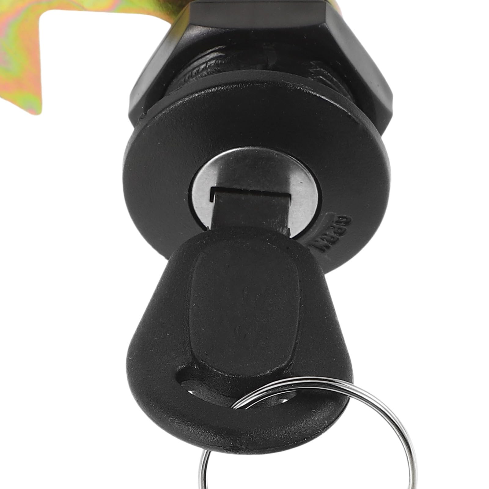Cerradura para Baúl de Moto y Scooter Eléctrico Kit de 1 Cerradura y 4 Ganchos Metálicos, Apto para Maleteros Traseros, Compatible Varios Vehículos Eléctricos y Uso Urbano