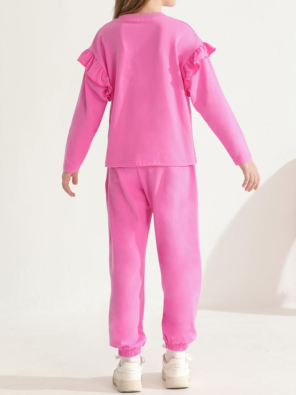 Girls 2 Piece Fall Outfits Sweatsuit Set Long Sleeve Pullover Top & Jogger Pants with Pockets Kids Tracksuit Clothing - Image 4