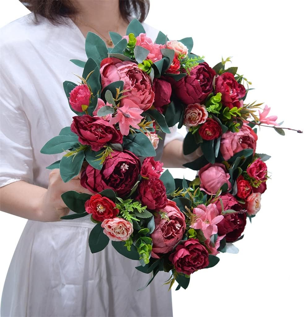 Wall Decoration Pendant Bedroom Rose Door Pendant Decoration Wedding Rattan Woven Simulation Garland