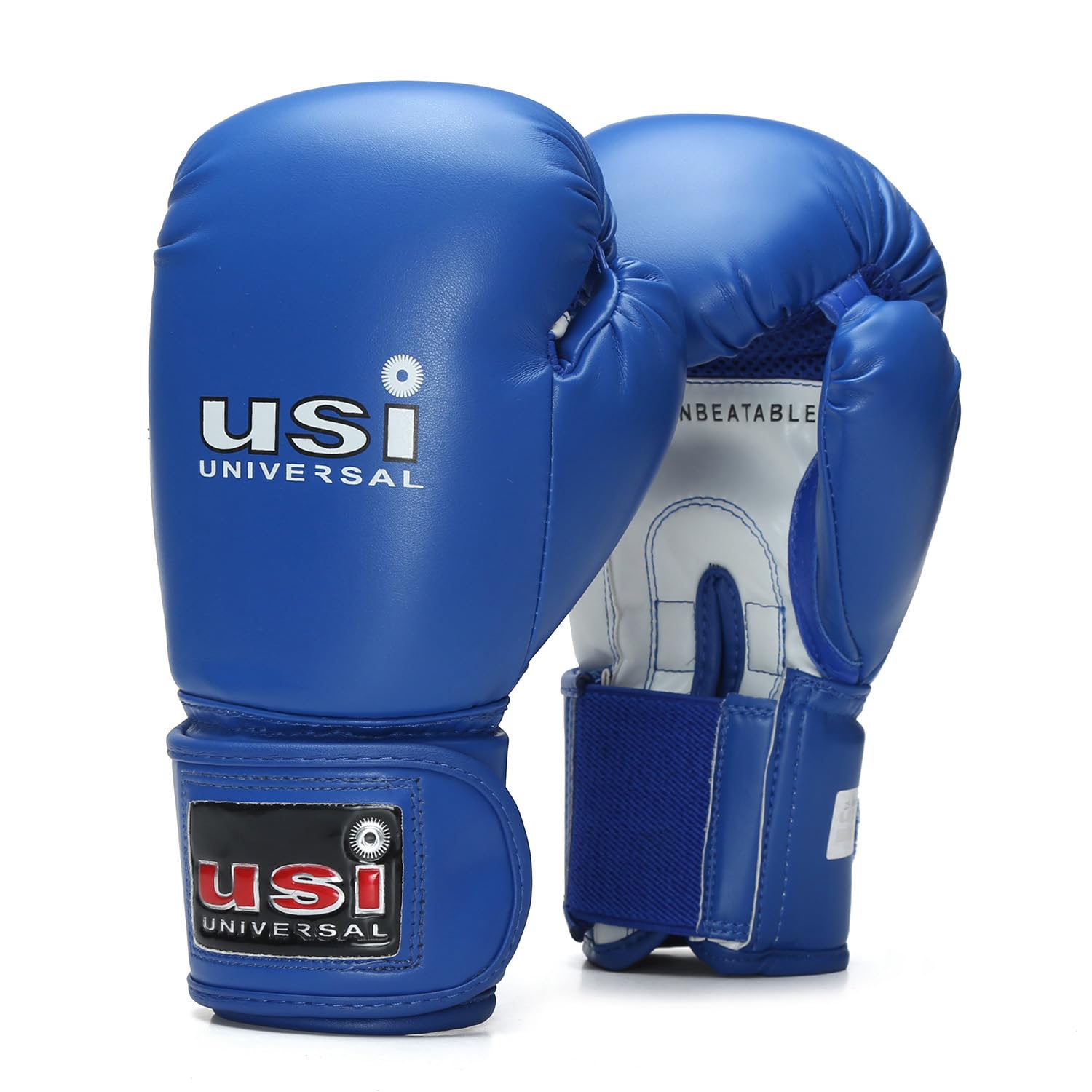 Gants de boxe enfants 3-6 ans en polyuréthane bleu avec Velcro USI - 8