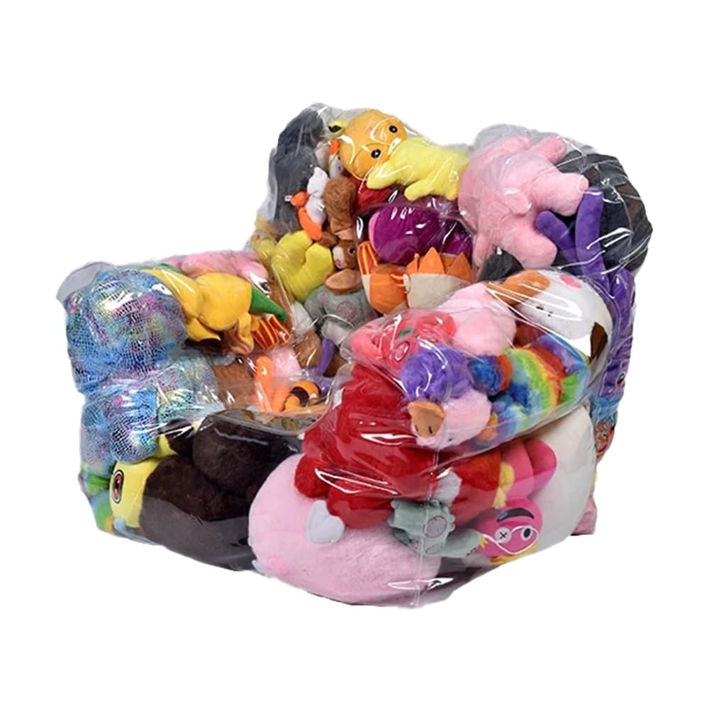Copridivano For Poltrona A Sacco Trasparente Pouf For Animali Di Peluche, Impermeabile In PVC,pouf For Riporre Giocattoli Di Peluche, Creativo, Imbottito, Con Cerniera, For Organizzare Le Camerette De