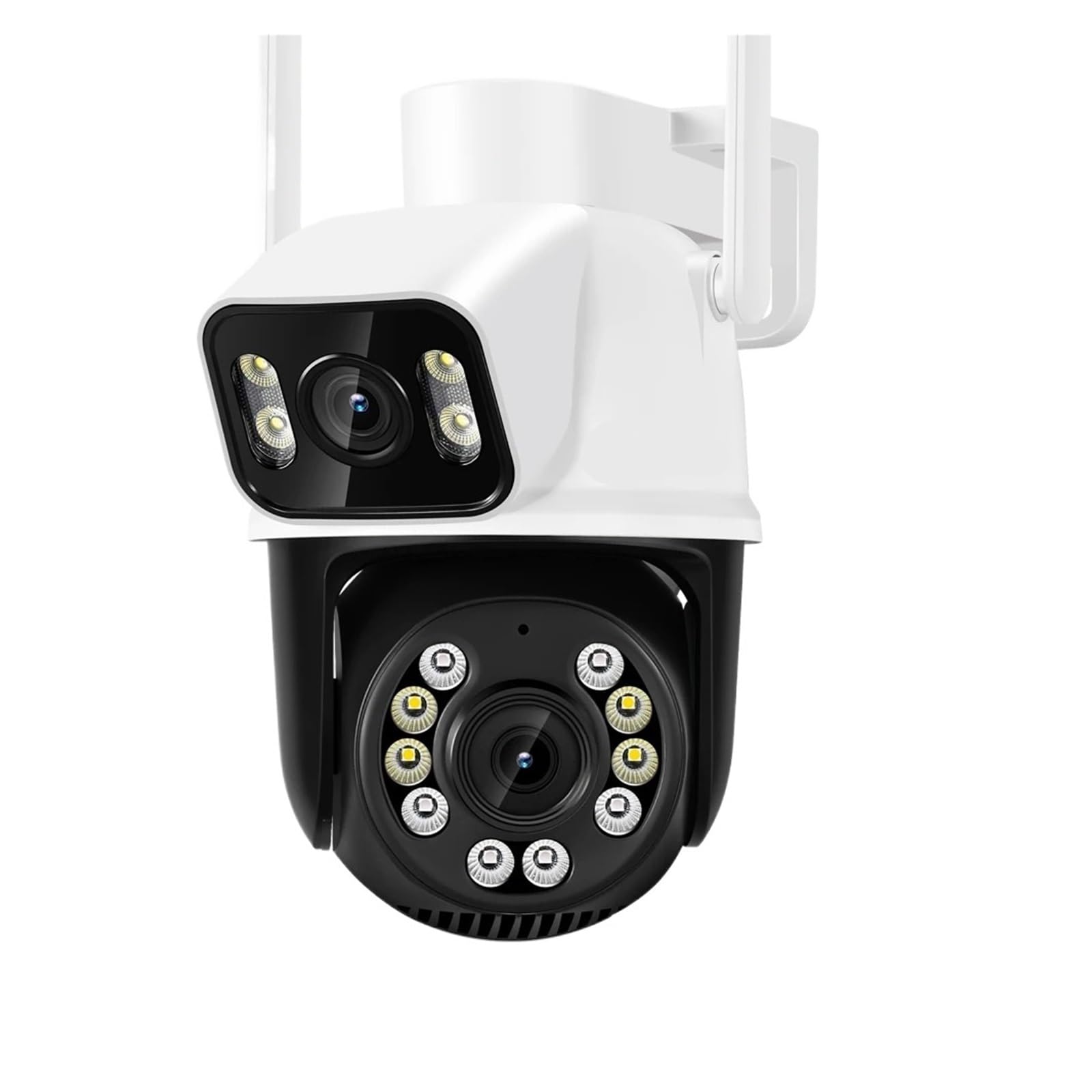 NCAEVGXRWJT 8MP 4K Outdoor WiFi PTZ Security Camera, Dual Screen AI Human Detection Auto Tracking Onvif Surveillance Cam(8MP Add 128G Card)