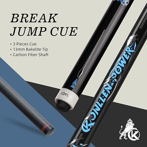 Miniatura 2 de KONLLEN Heavy Hitter Jump Break Taco de 58 pulgadas, 20 onzas, 3 piezas de fibra de carbono con punta de 0.512 in