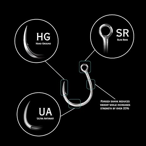 Miniatura 2 de BKK LONEDIABLO Single Lure Hook  5X  Saltwater Ultra-Antirust Coating  Hand Ground Point  Popping Trolling Stickbaits