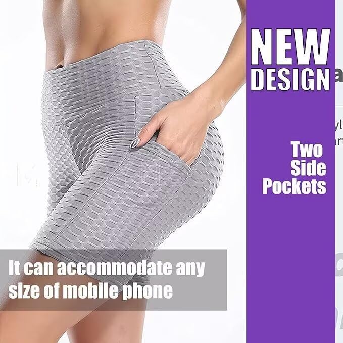 Msicyness Women's 8"/5" High Waist Biker Shorts Yoga Workout Running Fitness Shorts - Image 6