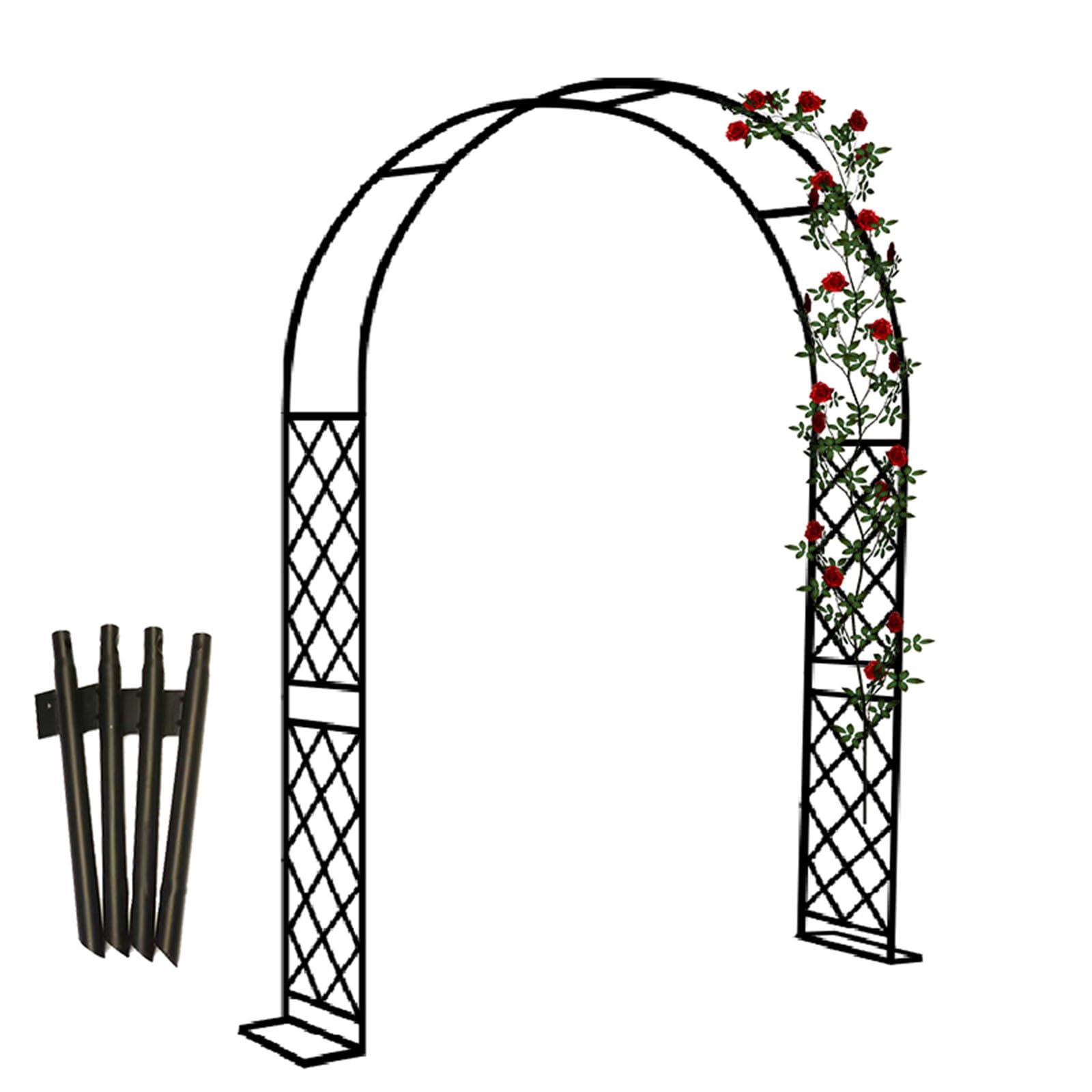 Pergola en acier durable et arche de jardin haut de gamme en finition noire