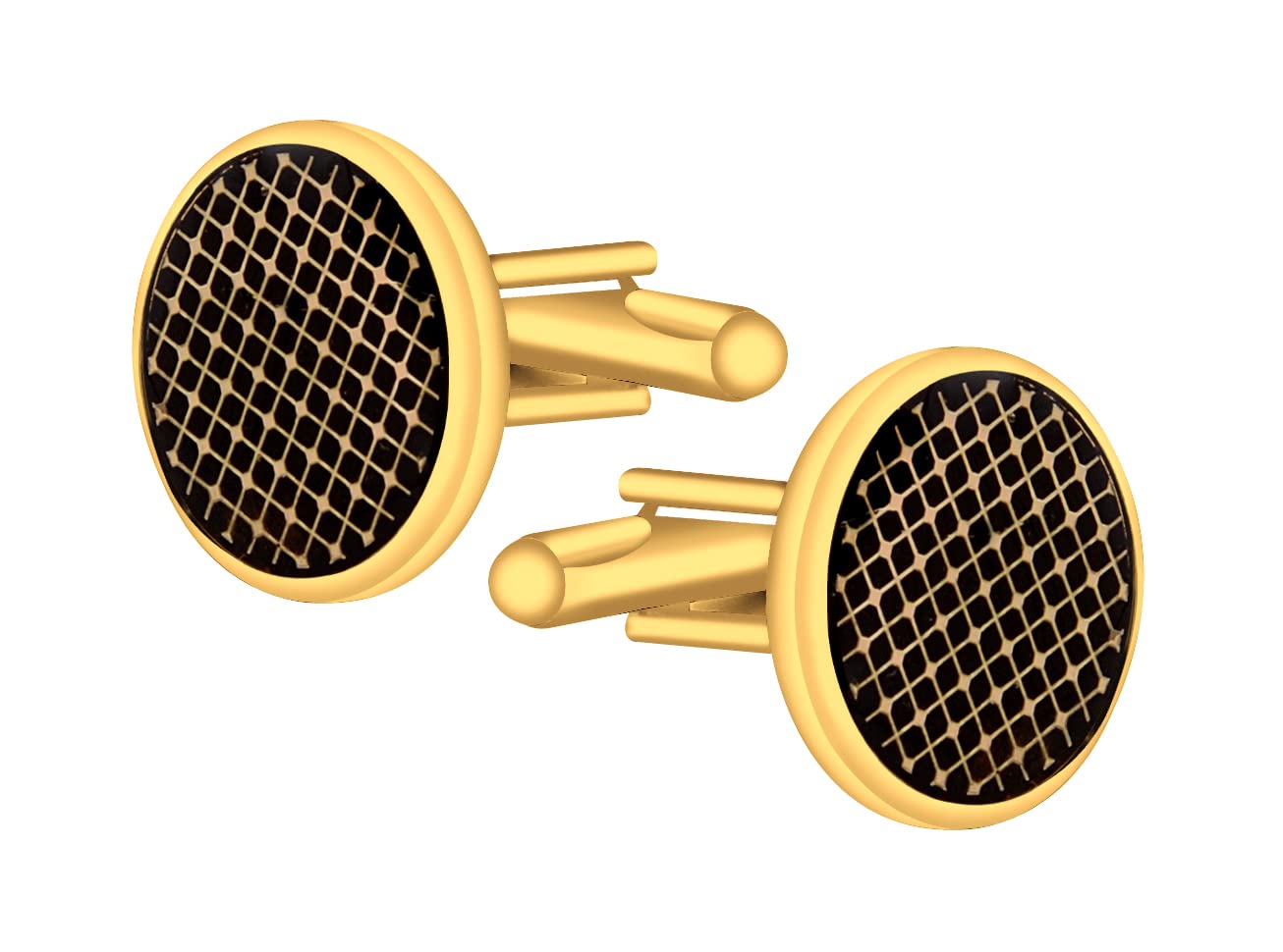 Exotica Fashions Cuff Links Set for Mens Formal Shirts Business Gift Set Combo (Gold Black) (B09T6B69QD) Amazon Price History, Amazon Price Tracker