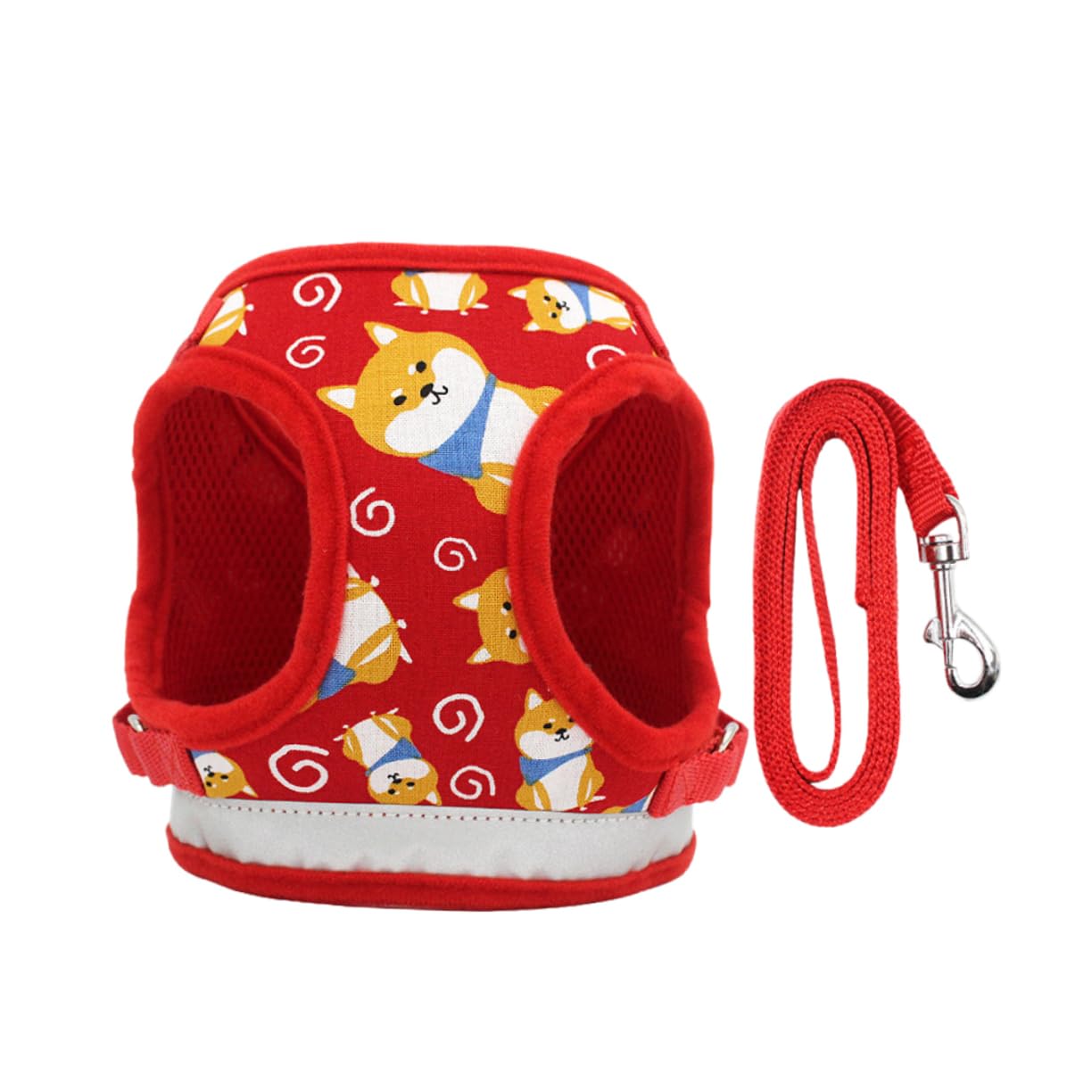 BESPORTBLE 3piezas Arnés para Perros Pequeños Correa Diseño Creativo y Ligero Arnés Antiescape para Cachorros Rojo s