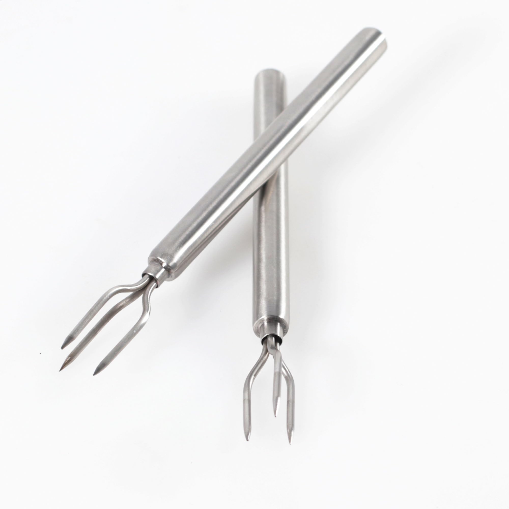 4-teiliges Pellkartoffelgabel Set - Edelstahl Grillzubehör Mit Silikonkappen