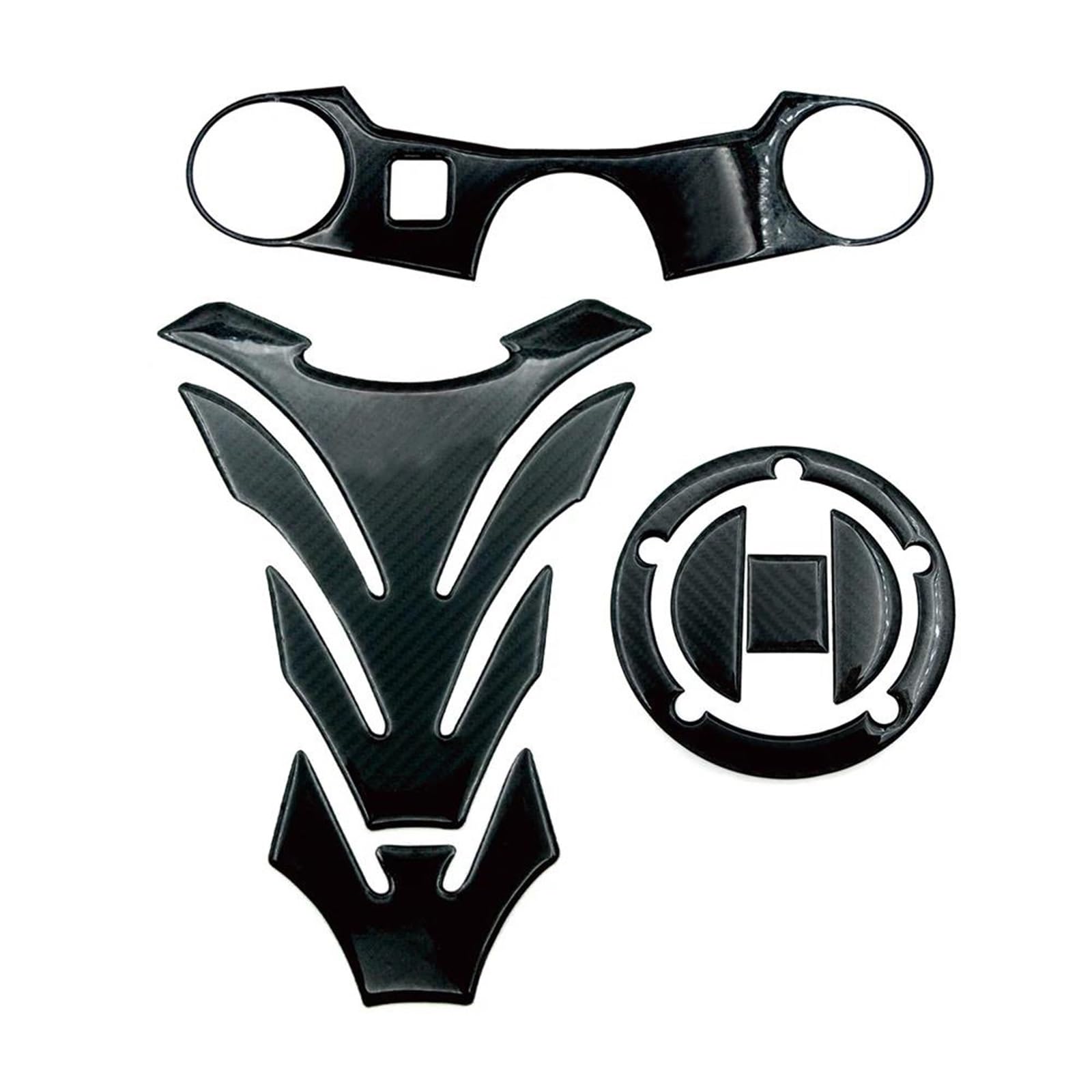 Motorbike Carbon Fiber Decals for Suzuki GSXR1000 2005 2006 K5 K6 Grip Gas Cap Cover Fuel Tank Pad Triple Clamp Sticker(Style 3)