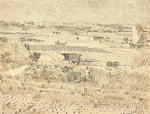 Toile Van Gogh Vendanges de la Crau pour une chambre apaisante