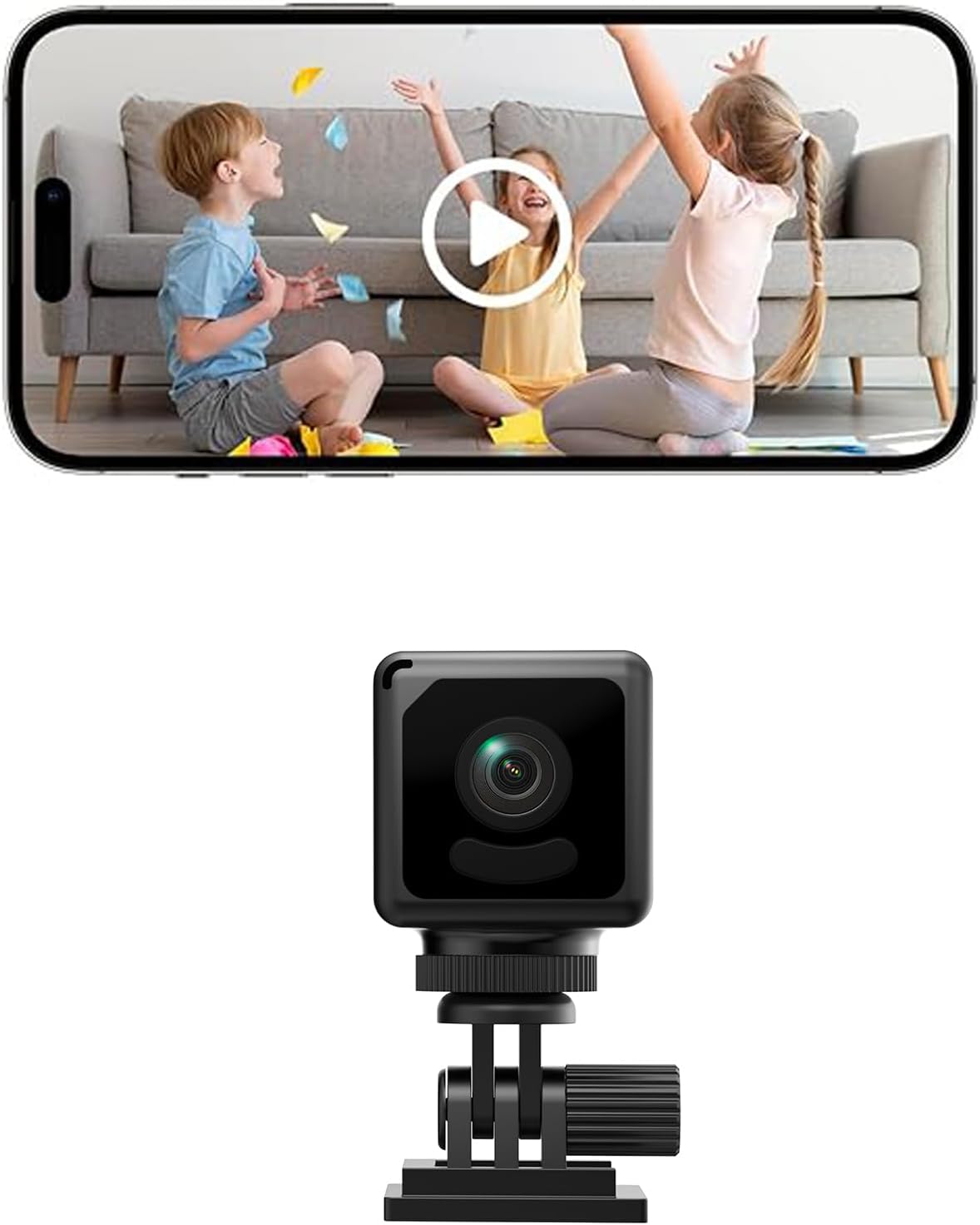 Mini Camera Micro Wireless Cameras, 4K WiFi Portable Nanny Cam with Cloud & SD Storage, Motion Detection, Night Vision, Small Smart Remote Tiny Security Camera for Home Pet Baby Office Indoor/Outdoor