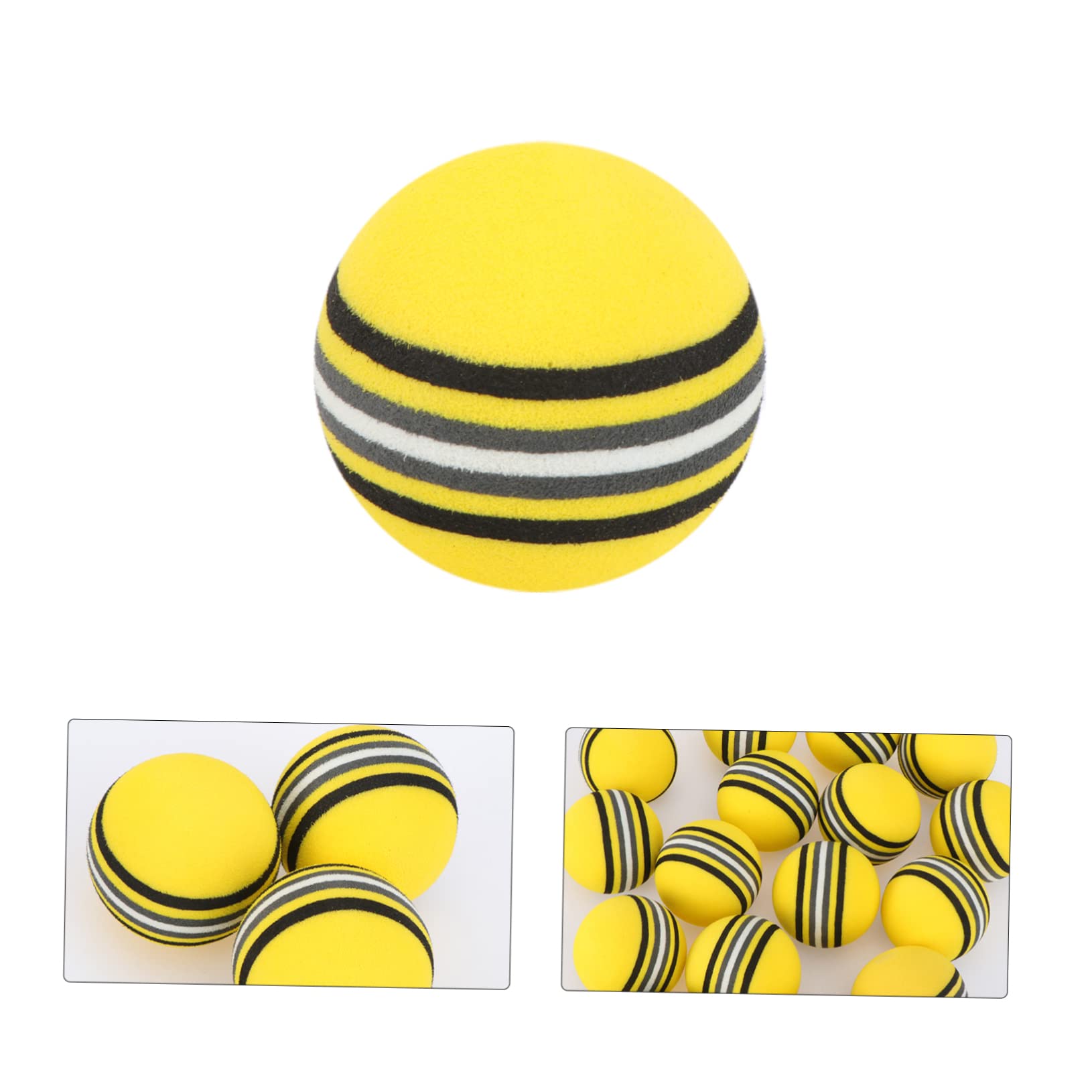 VANZACK 75piezas Bolas De Práctica De Golf Eva De Diseño De Arcoíris Brillante Seguro para Interiores y Exteriores Entrenamiento Sin Preocupaciones