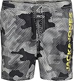 JACK&JONES JUNIOR Boys Jjicrete Jjswim AKM Camo Logo Sn Jnr Badehose, Metal, 152