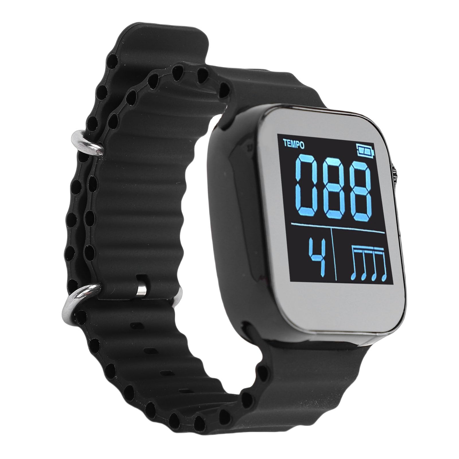 Wearable Vibrating Metronome Wrist Watch, Adjustable 40-240 BPM Wearable Electronic Metronome with APP Control for Music Practice Running Sports Music Practice Tracker