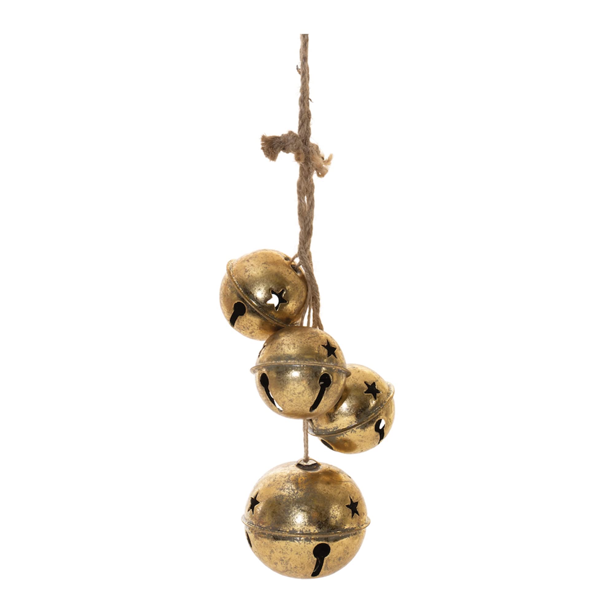Cloche de Noël suspendre métal doré grand modèle objet décoration fêtes