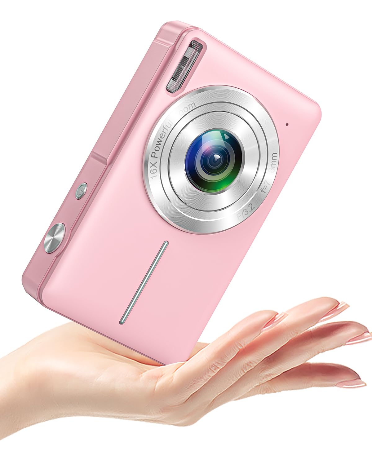 Cámara digital 1080P FHD 44MP cámara digital compacta con pantalla de 2.5 pulgadas, zoom 16X, antivibración, cámara digital portátil pequeña para niños, adolescentes, personas mayores, principiantes