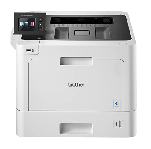 Brother HL-L8360CDW Colour Laser Printer - Single Function, Wireless/USB 2.0/Network/NFC, 2 Sided Printing, A4 Printer, Business Printer, Light Grey/Black, Large
