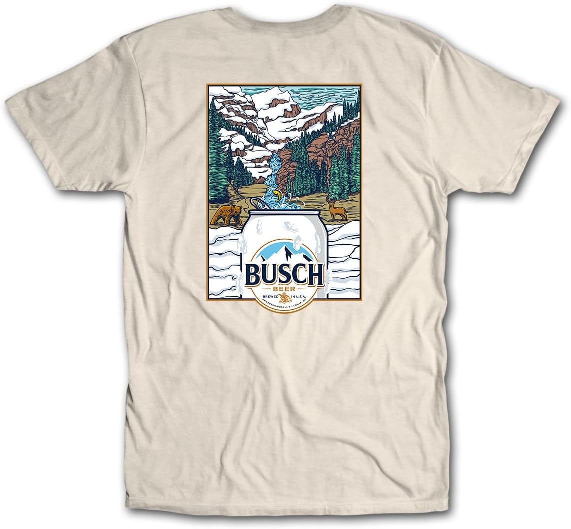 Busch Outdoor Fresh from The Mountain Stream Beer Unisex Graphic T-Shirt