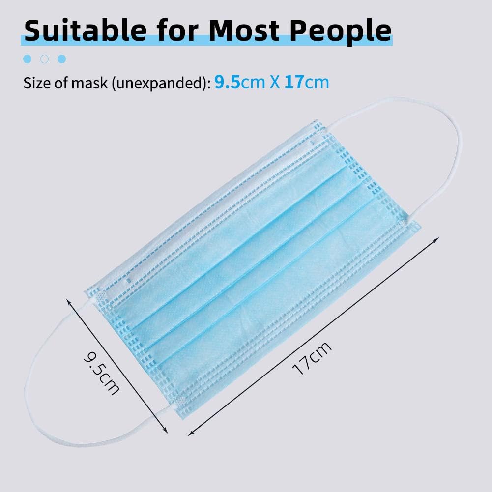 Bigox Face Mask Disposable Earloop Blue 50Pcs