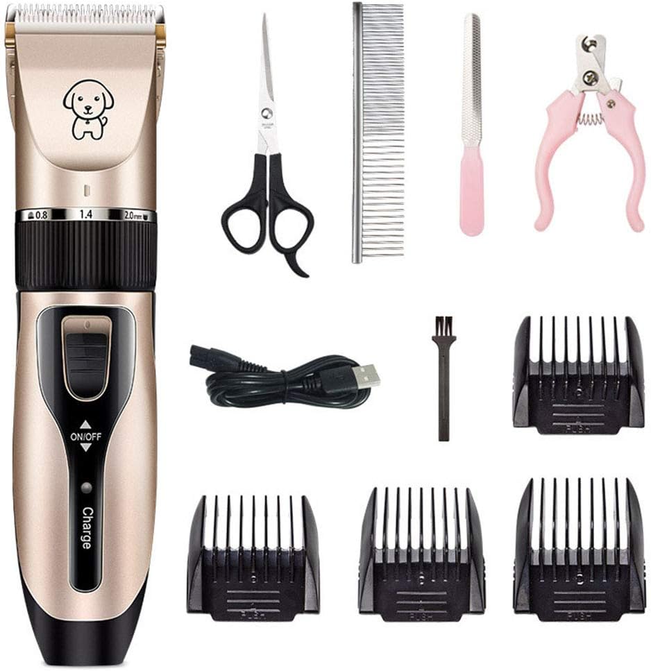 Pet Dog Clipper Grooming Trimmer Animal Hair Professional Electric Shaver Kit