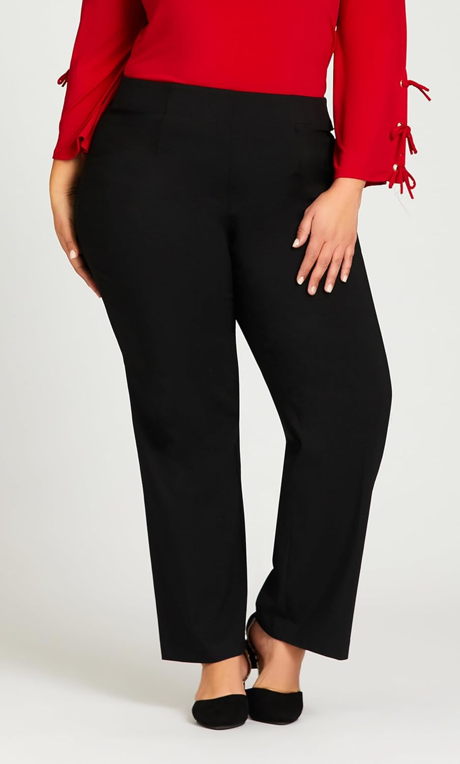 Avenue Women's Plus Size Super Stretch Bootcut Pant Black
