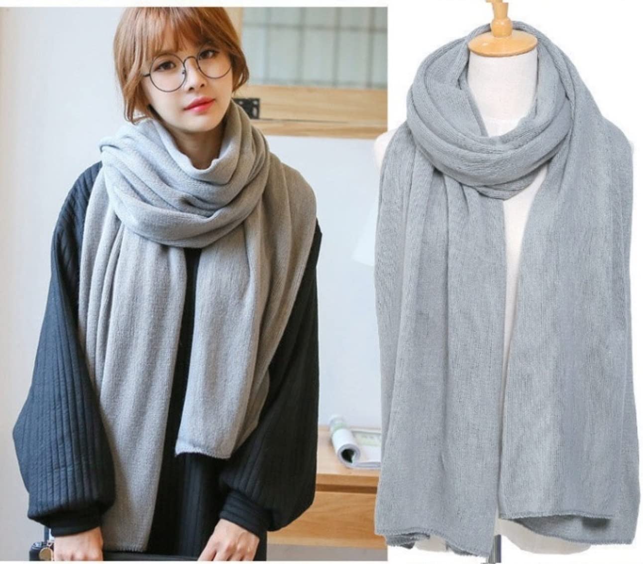Fular Mujer Bufanda Bufanda De Invierno para Mujer, Chales De Punto Sólido para Mujer, Chales Gruesos Chal Mujer Fiesta (Color : M, Size : 200 * 50cm)