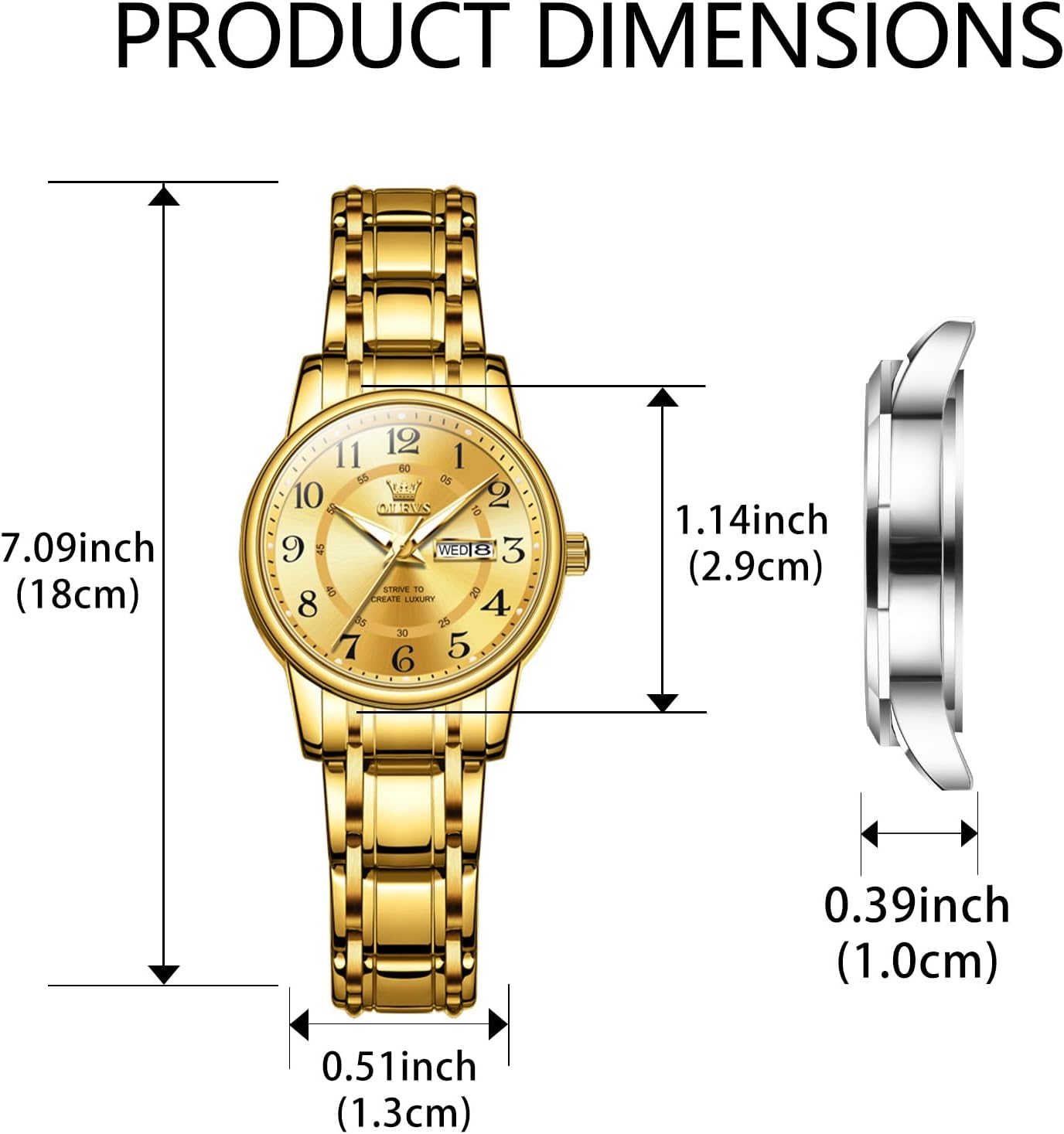 OLEVS Stainless Steel Women's Watch Dress Watches for Women with Date Fashion Ladies Business Waterproof Analog Quartz Small Wrist Watch Reloj Mujer - Image 6